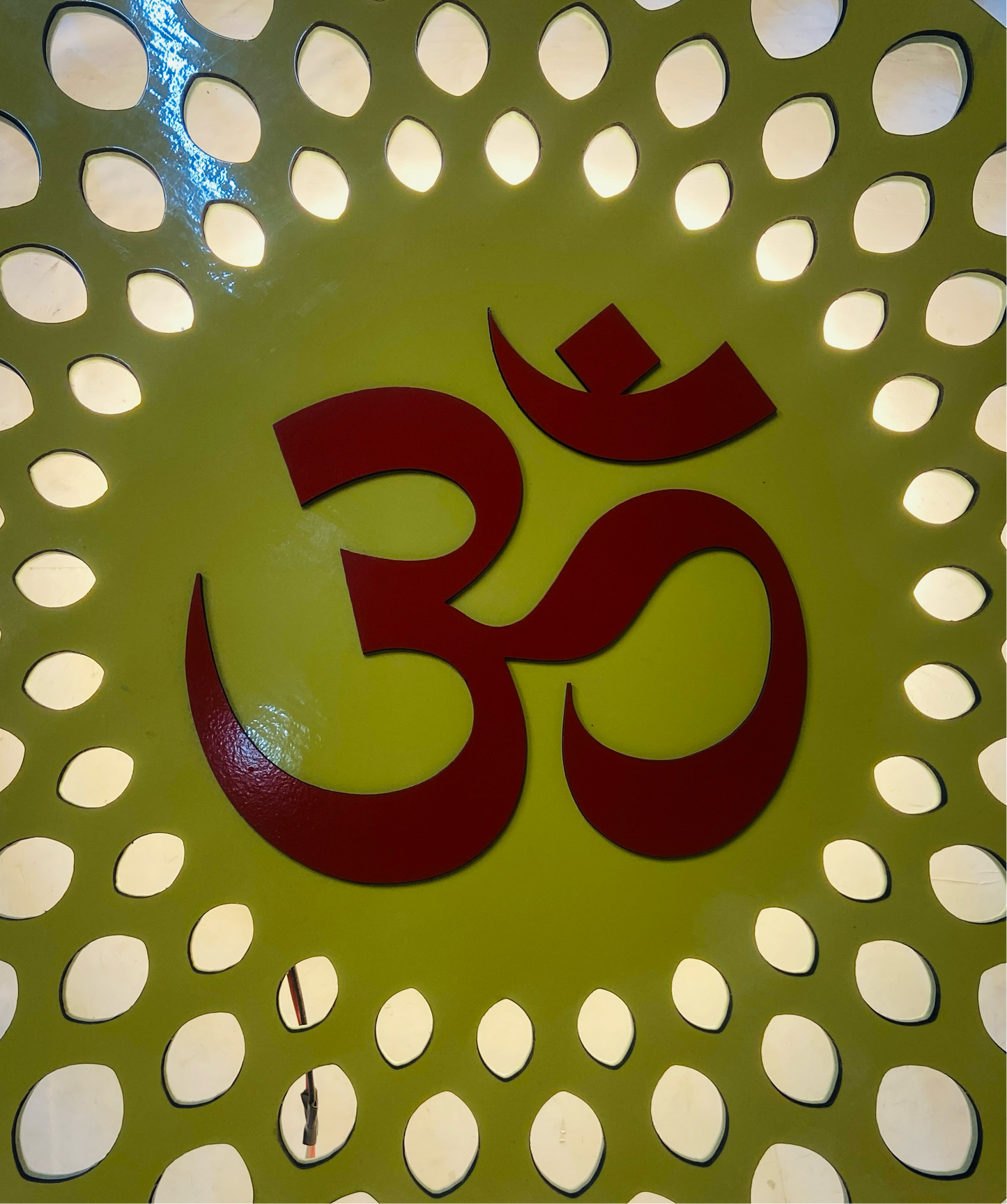Om Wooden Wall Decor with Lights