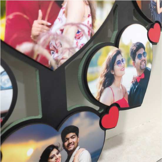 Name Frame with Heart Photos