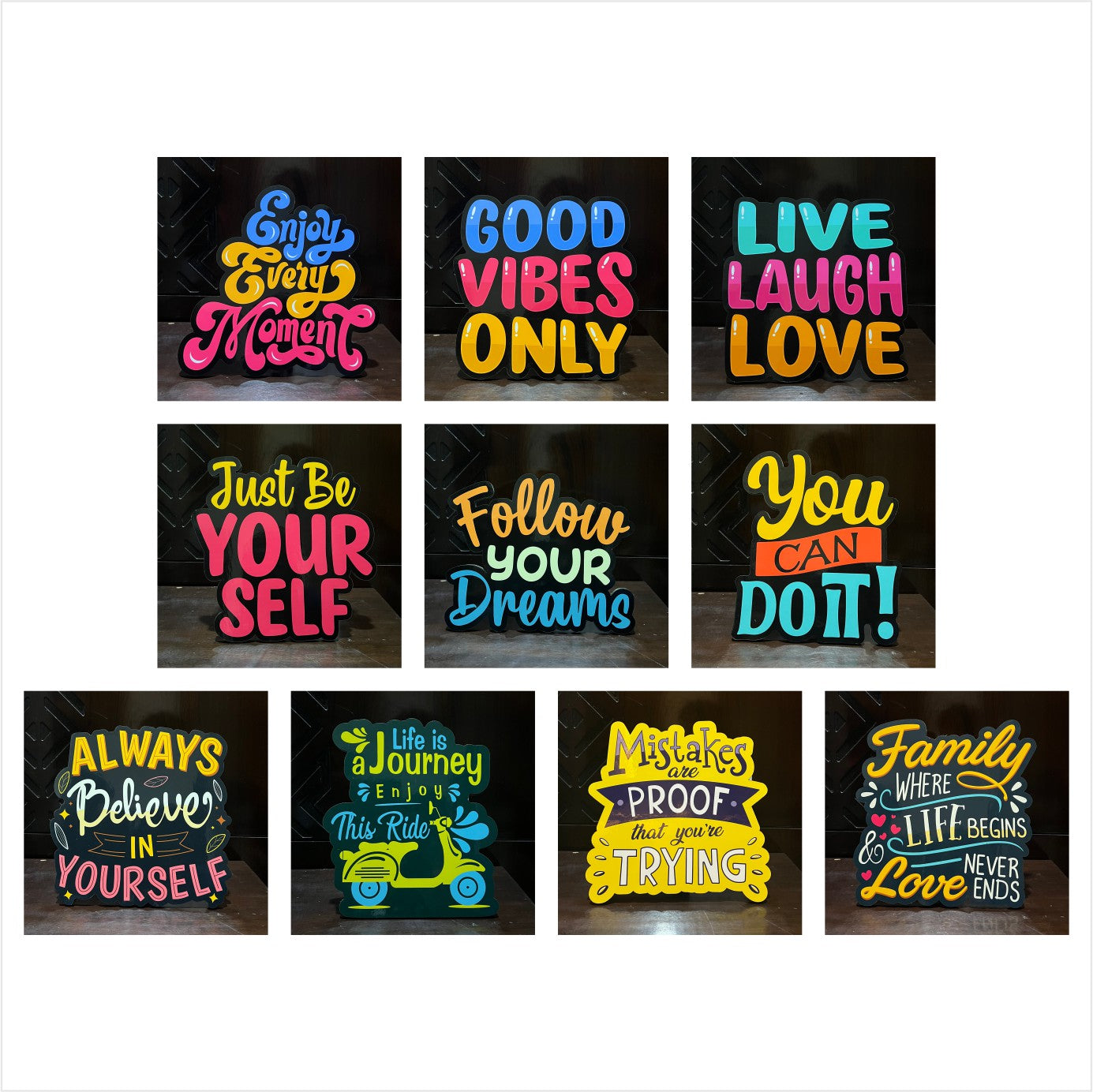 Motivational Quote Table Decor