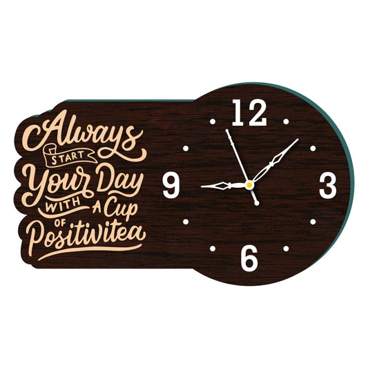 Wooden Clock with Quote 3