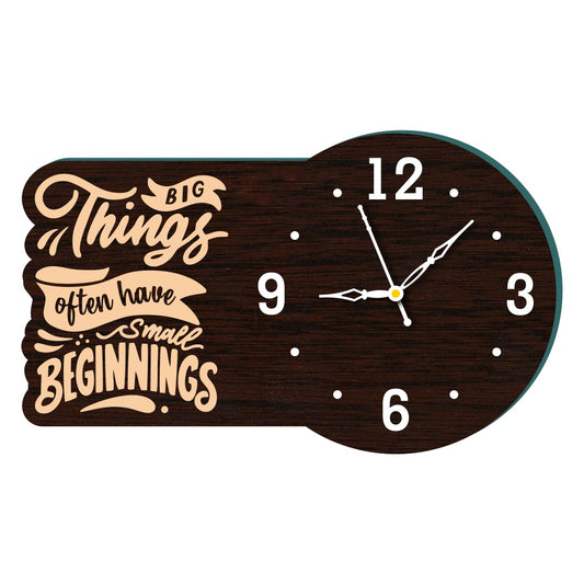 Wooden Clock with Quote 7
