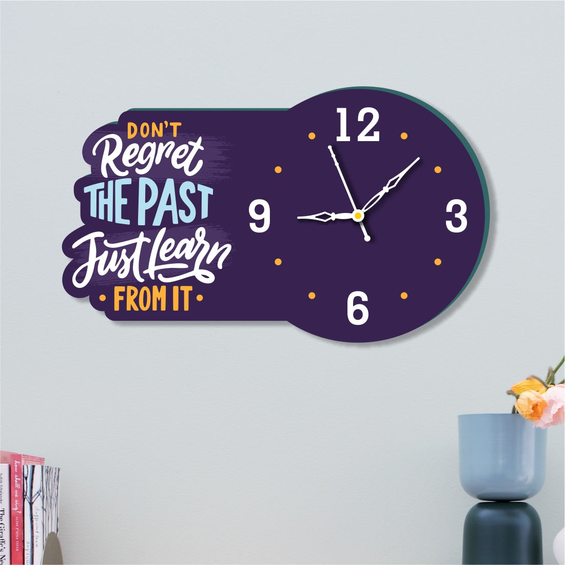 Wooden Clock with Quote 6