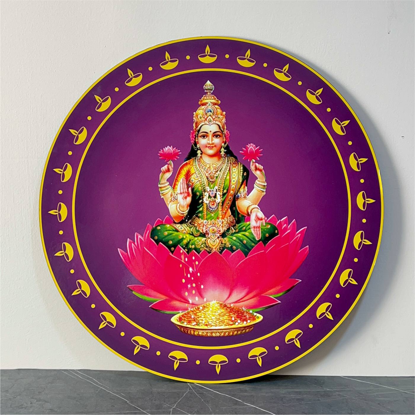 Lakshmi Goddess Wooden Wall Decor