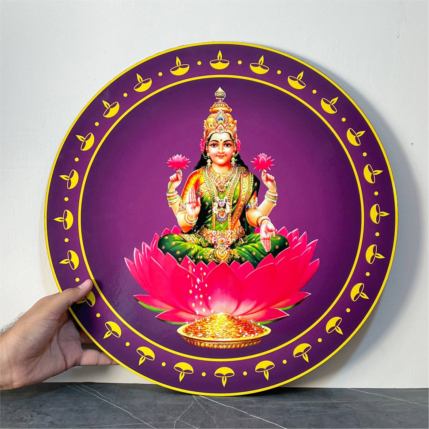 Lakshmi Goddess Wooden Wall Decor