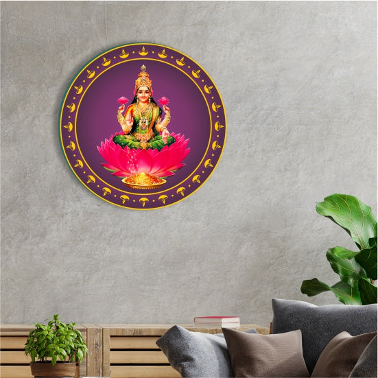 Lakshmi Goddess Wooden Wall Decor