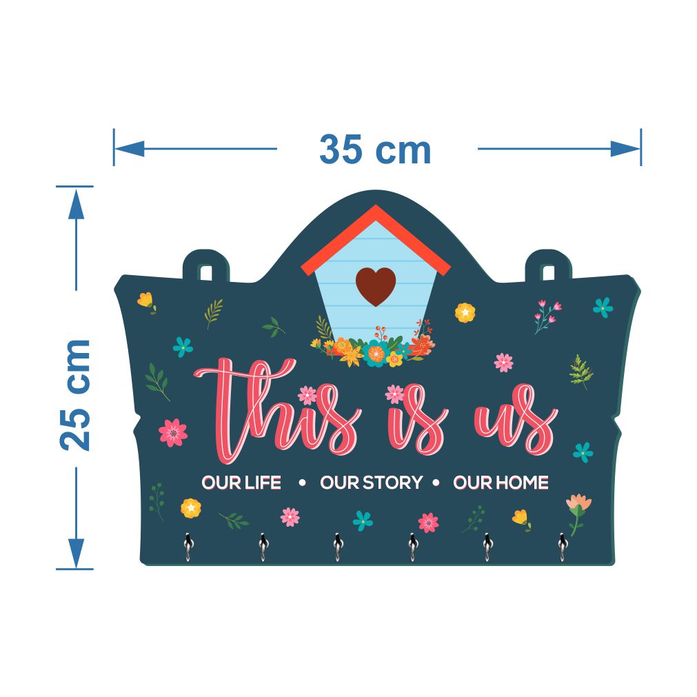 Wooden 'This is Us' Keyholder