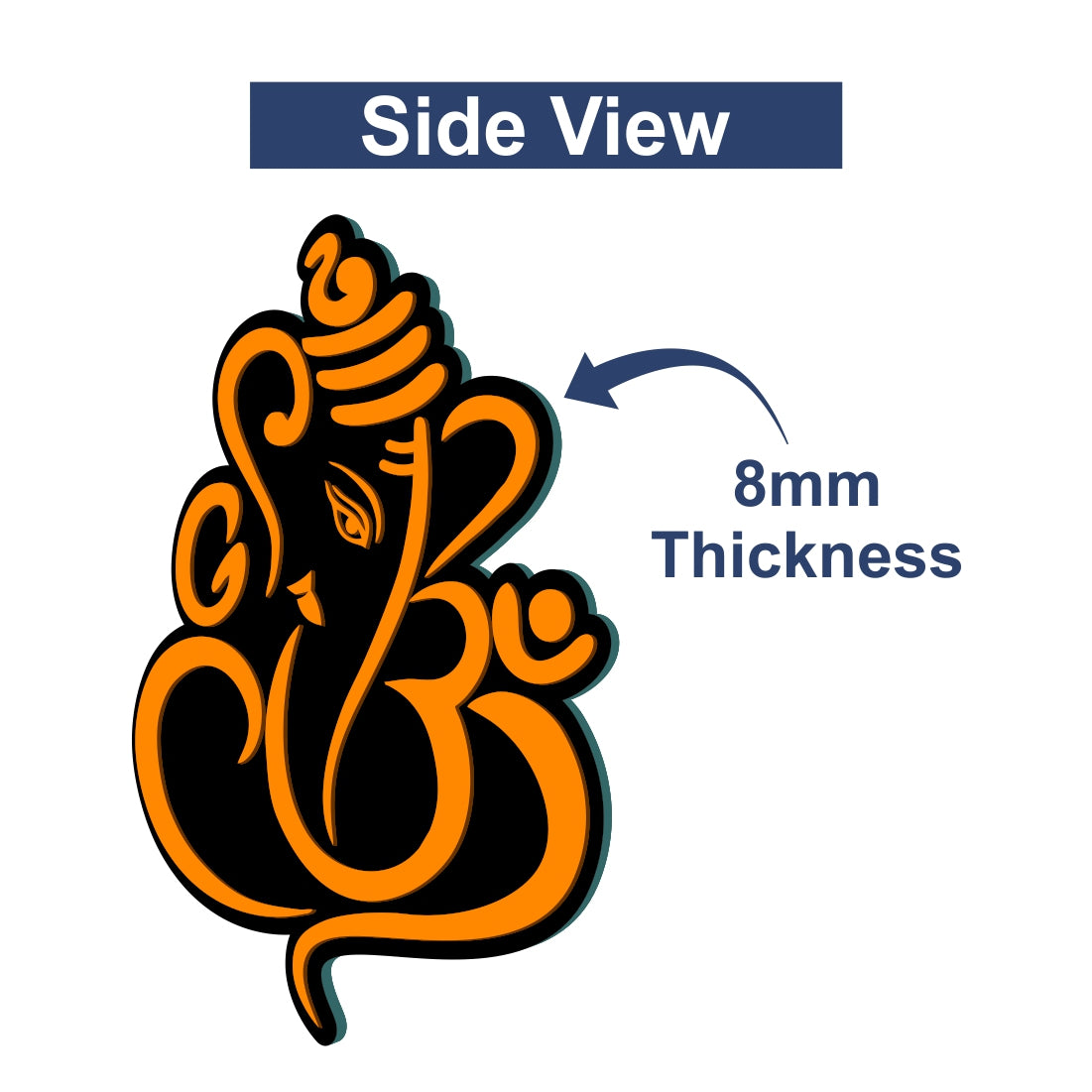3D Ganesha Wooden Wall decor