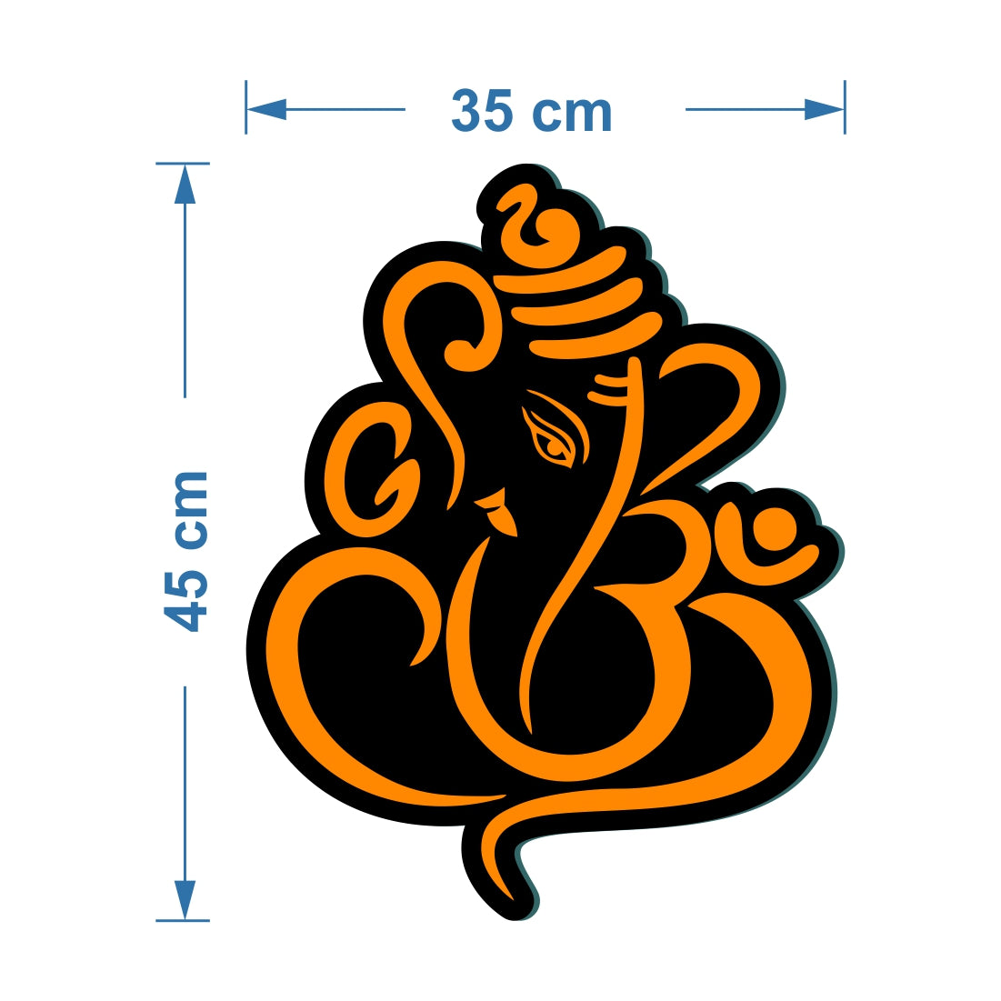 3D Ganesha Wooden Wall decor