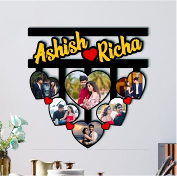 Name Frame with Heart Photos