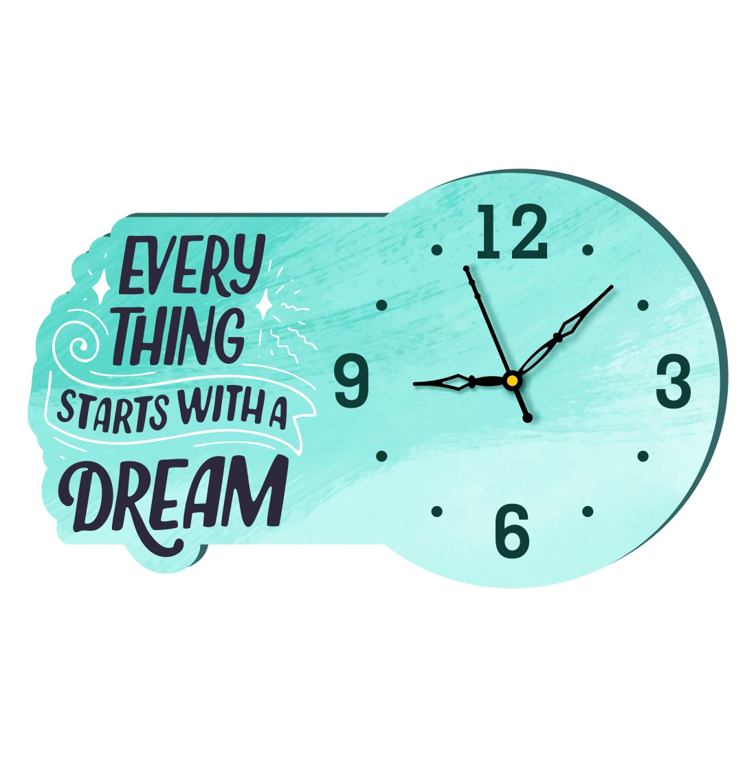 Wooden Clock with Quote 2