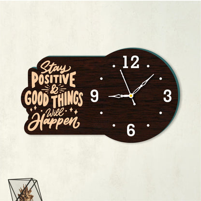 Wooden Clock with Quote 4