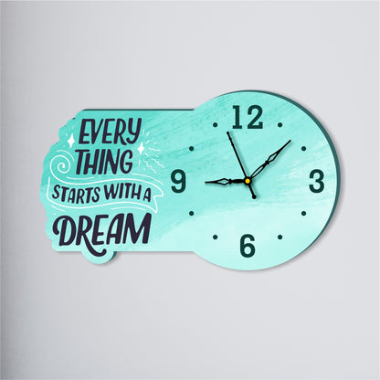 Wooden Clock with Quote 2