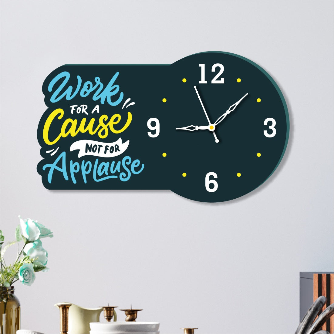 Wooden Clock with Quote 5