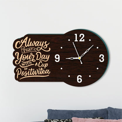 Wooden Clock with Quote 3