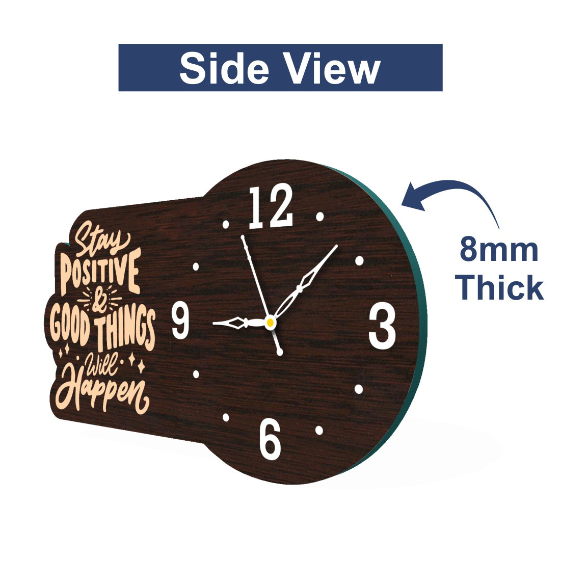 Wooden Clock with Quote 4
