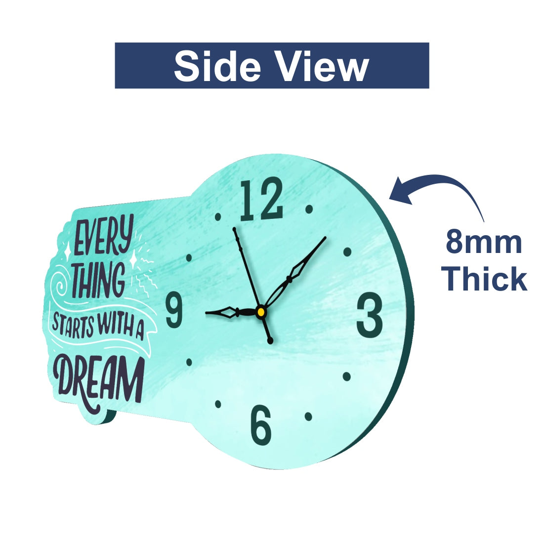 Wooden Clock with Quote 2