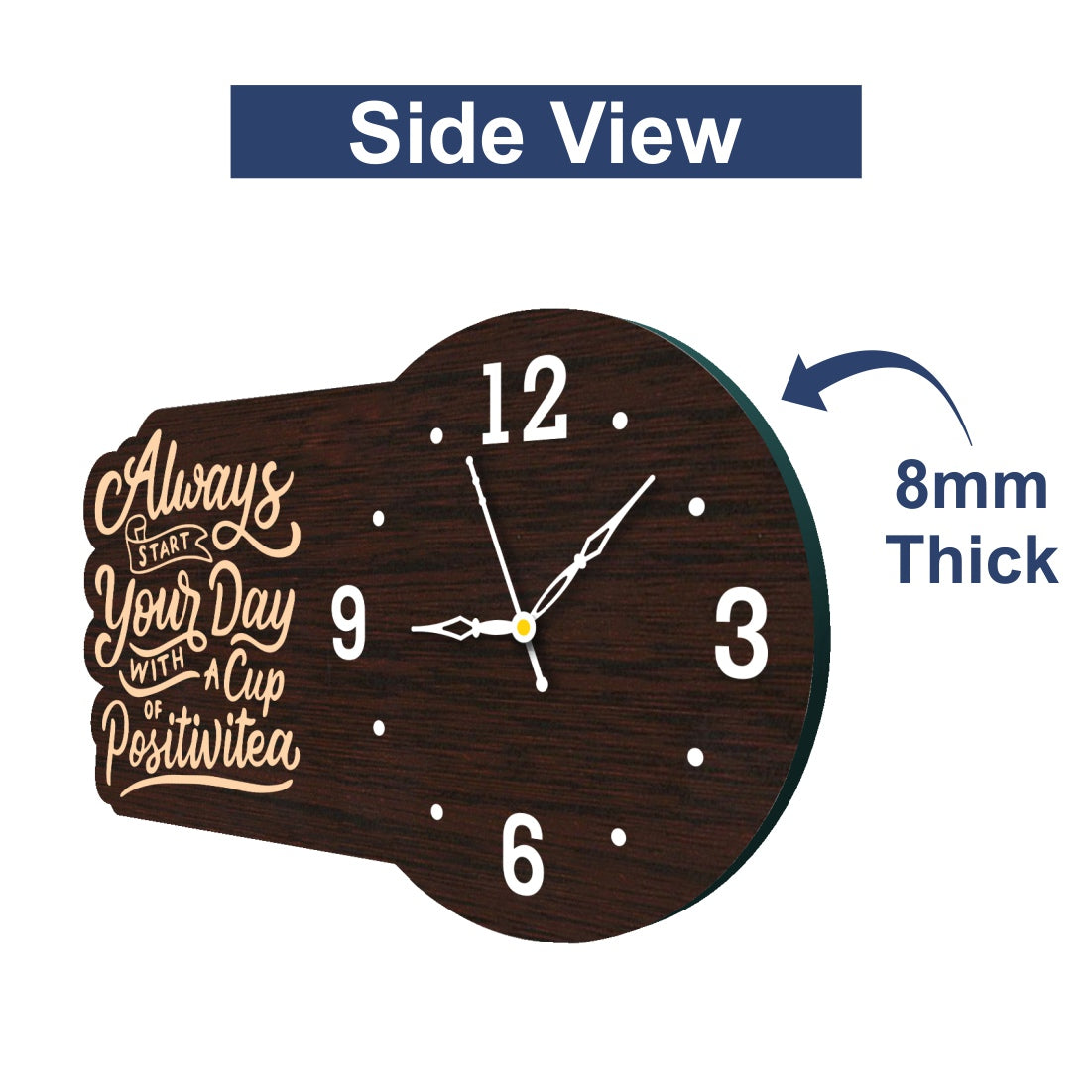 Wooden Clock with Quote 3