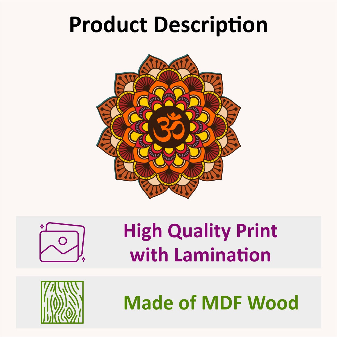 Om Mandala Art Wall Decor