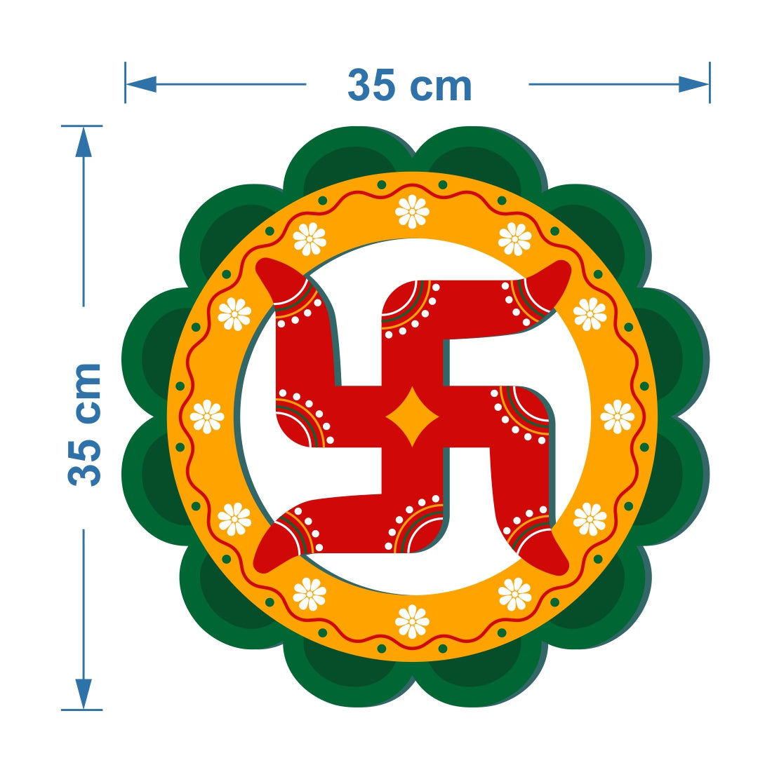 Swastik Wooden Wall Decor