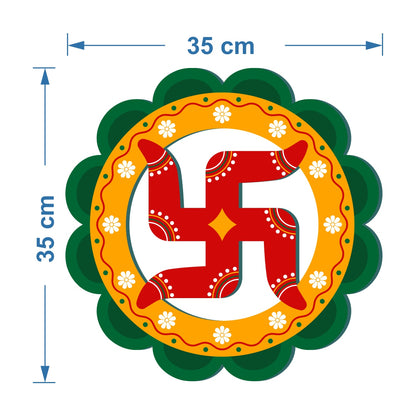 Swastik Wooden Wall Decor