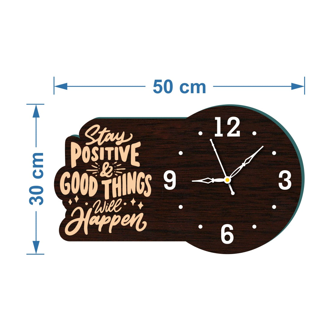 Wooden Clock with Quote 4