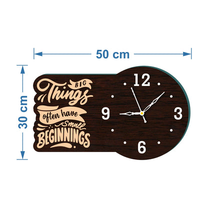 Wooden Clock with Quote 7