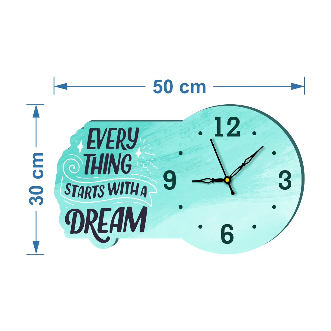Wooden Clock with Quote 2