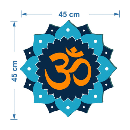 Colorful 3D Wooden OM Wall Decor