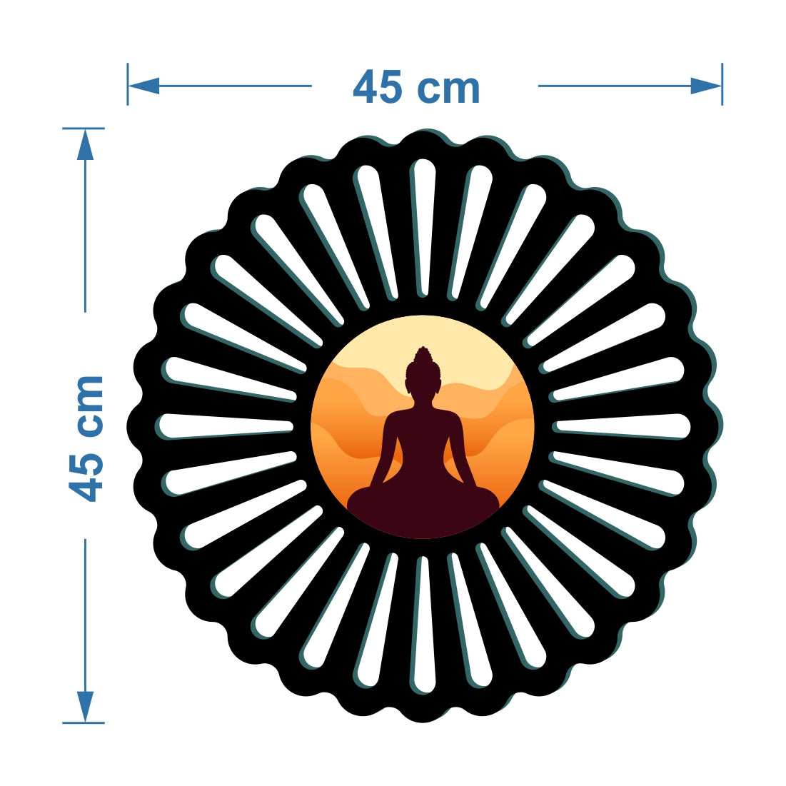 Wooden Buddha Wall Decor