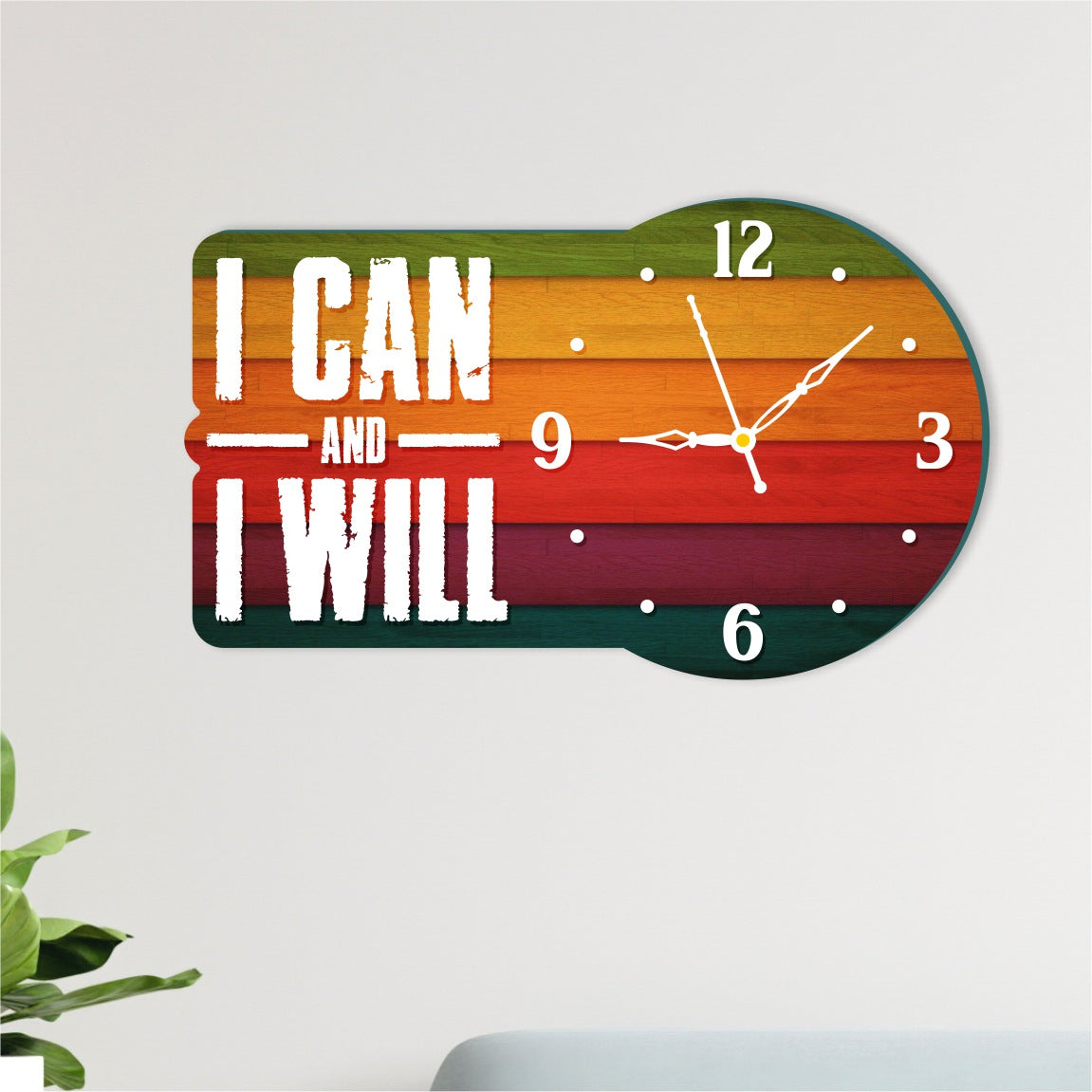 Wooden Clock with Quote 8