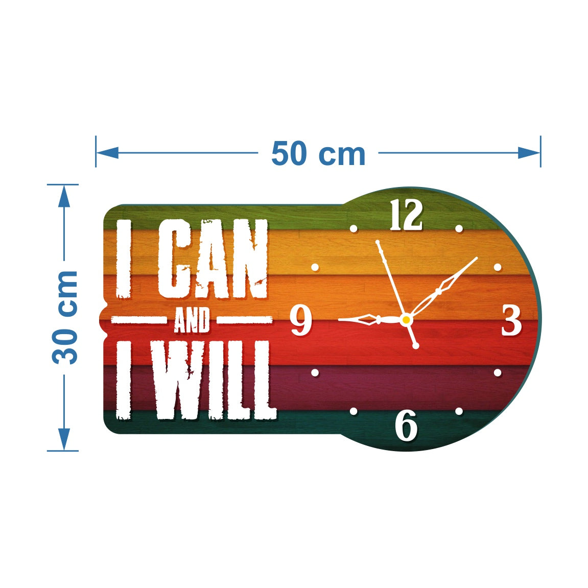 Wooden Clock with Quote 8