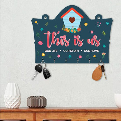 Wooden 'This is Us' Keyholder