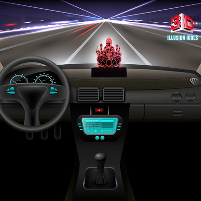 Laxmi 3D Illusion Car Dashboard LED Light Acrylic